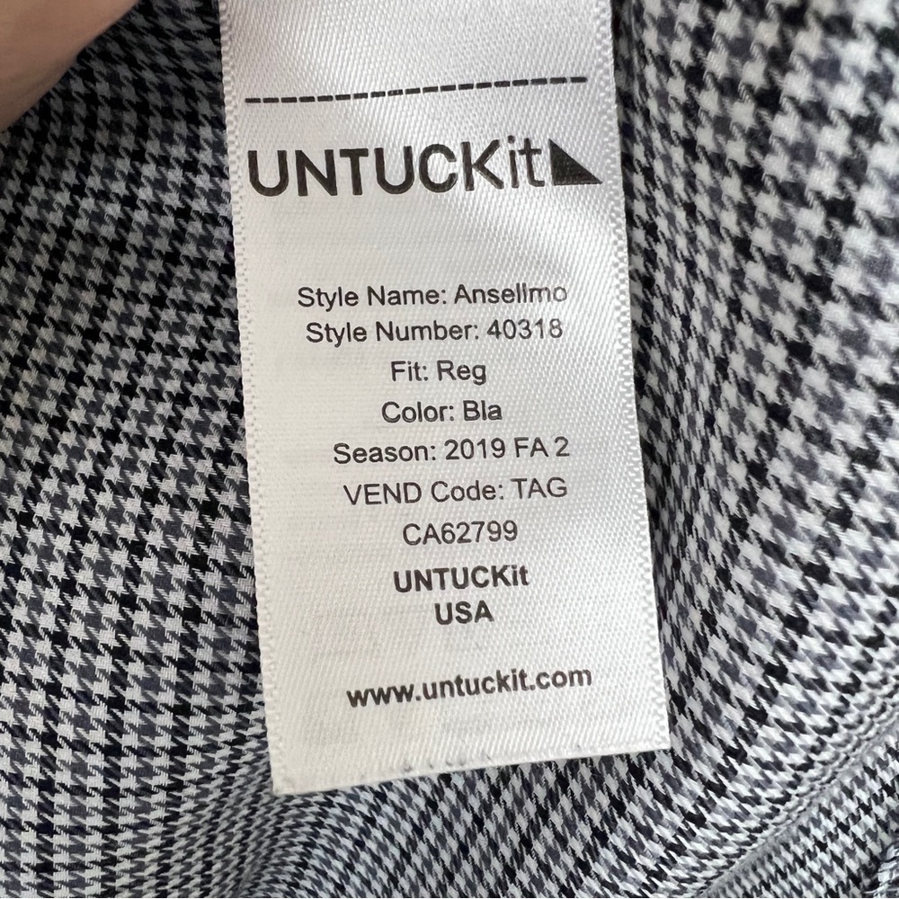 Untuckit Ansellmo Houndstooth Button Up Shirt - image 5